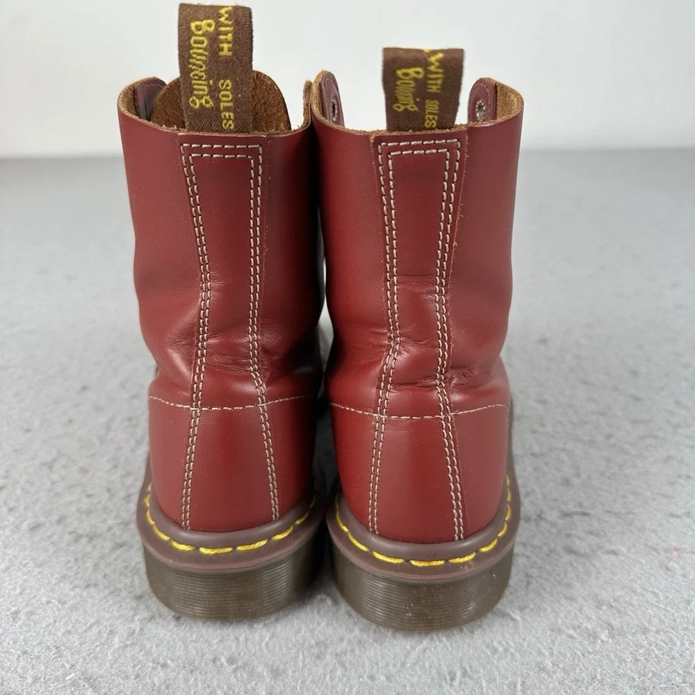 Doc Martens Boots Mens 6 Womens 7 UK 5 Made In England 1460 Oxblood 8‎ Eye MIE